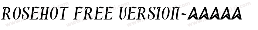 rosehot free version字体转换